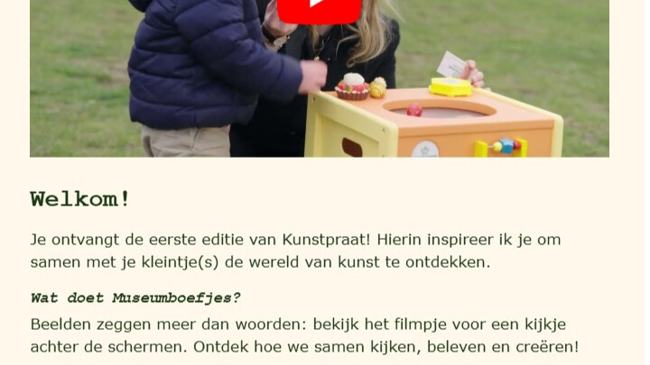 Project nieuwsbrief voor onze community: 'Kunstpraat'